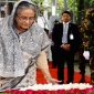 বঙ্গবন্ধুর প্রতিকৃতিতে প্রধানমন্ত্রীর শ্রদ্ধা