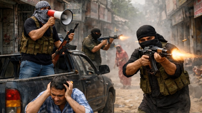 গুলি ও মাইকিং করে চাঁদা দাবি কালু বাহিনীর; ডিগ্রীর চরে সন্ত্রাসের রাজত্ব