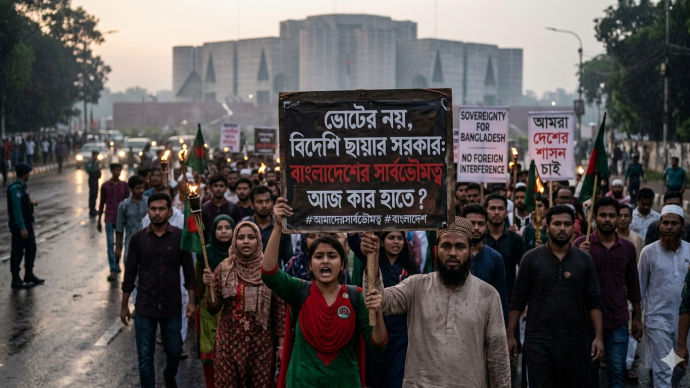 ভোটের নয়, বিদেশি ছায়ার সরকার: বাংলাদেশের সার্বভৌমত্ব আজ কার হাতে?